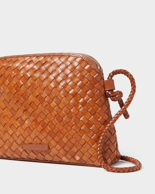 Mallory Timber Woven Leather Crossbody