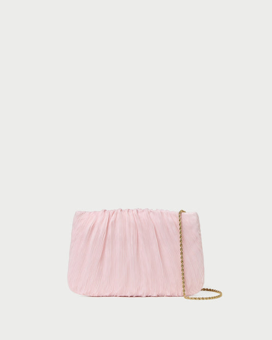 Brit Pink Flat Pleated Clutch