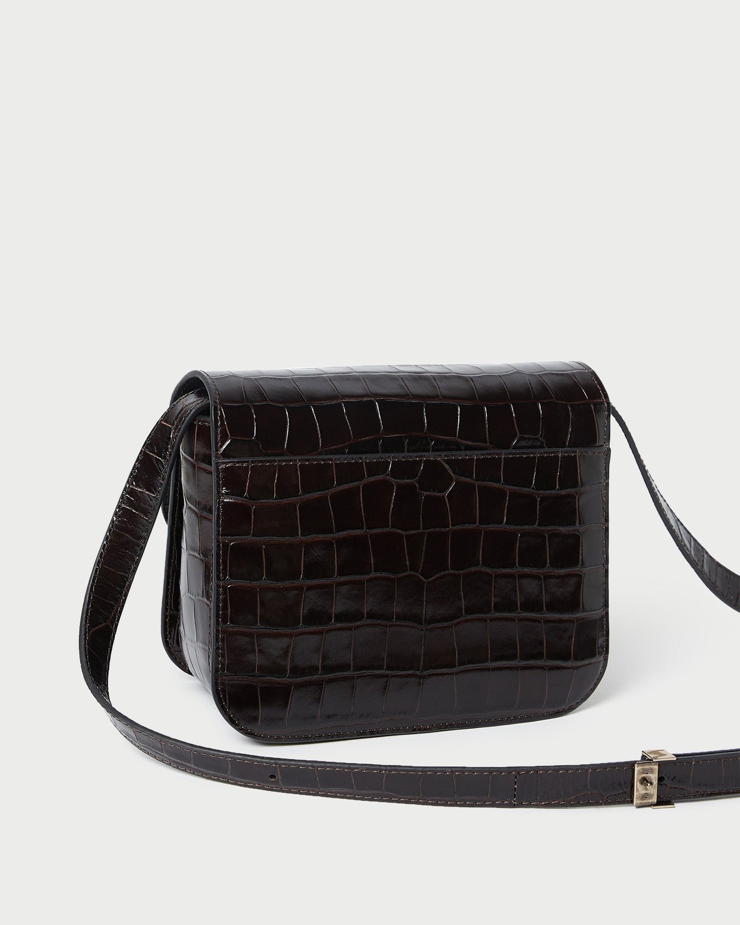 Desi Crocodile Leather Crossbody